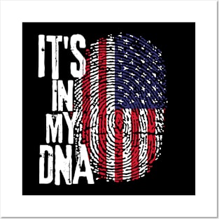 It's in my dna vintage usa fingerprint Posters and Art